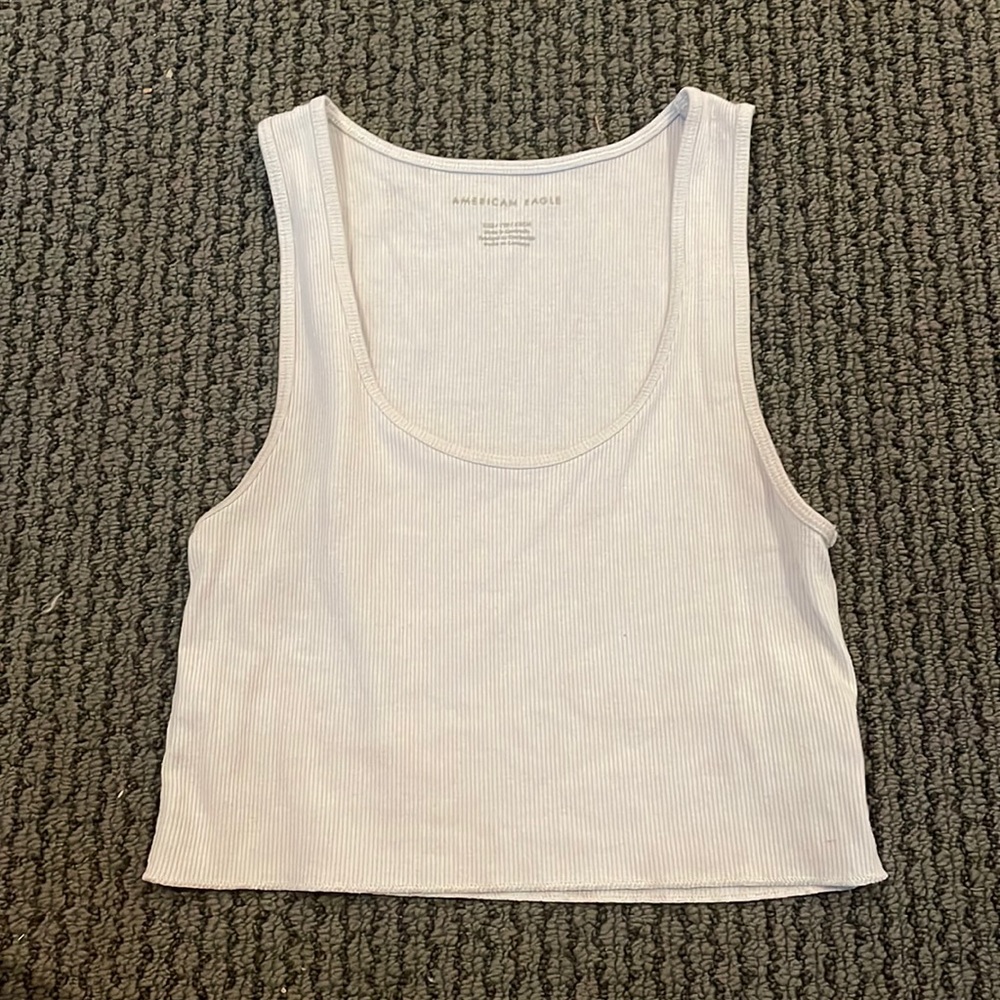 white cropped american egal tank